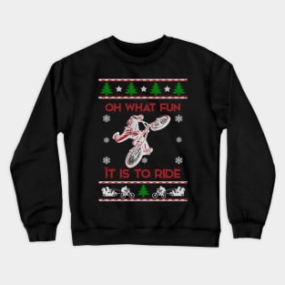 Mountain Bike Ugly Christmas Sweater Crewneck Sweatshirt